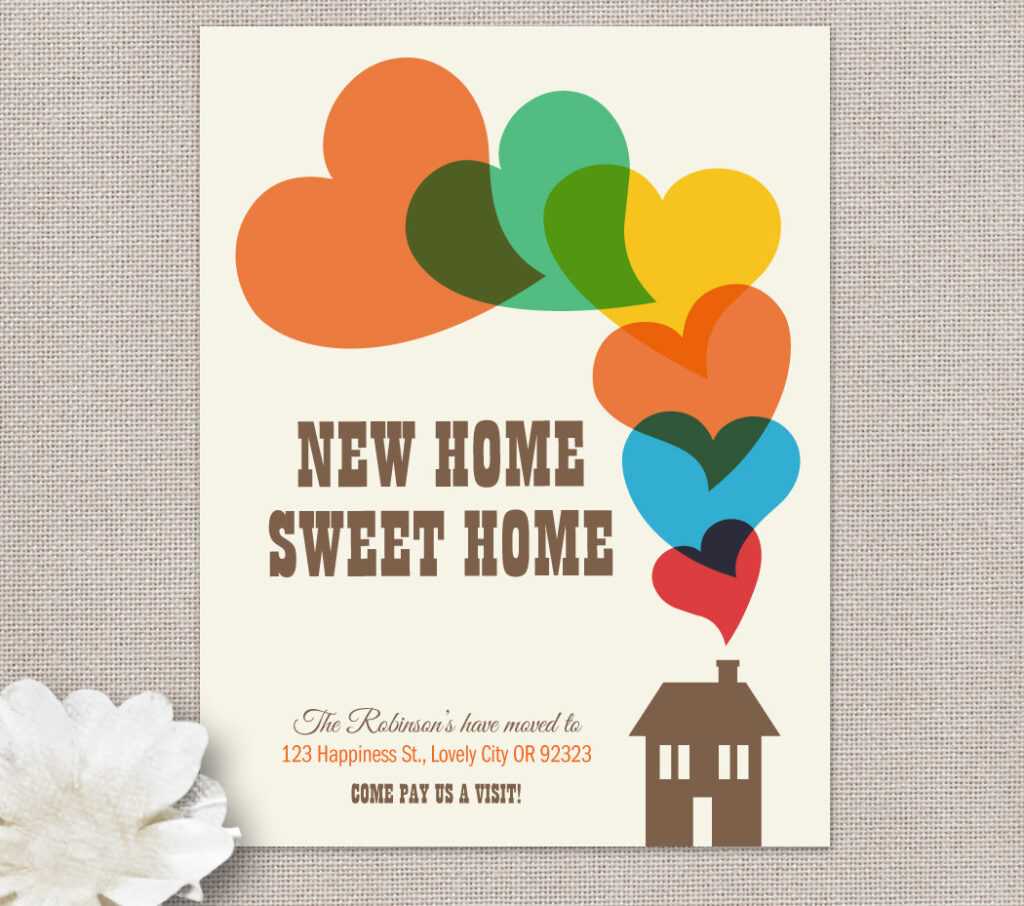 Moving Home Cards Template - Best Business Templates