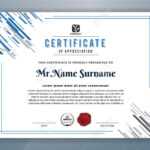 Multipurpose Modern Professional Certificate Template Design.. Regarding Design A Certificate Template