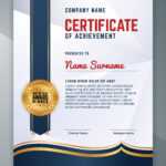 Multipurpose Professional Certificate Template Design With Professional Award Certificate Template