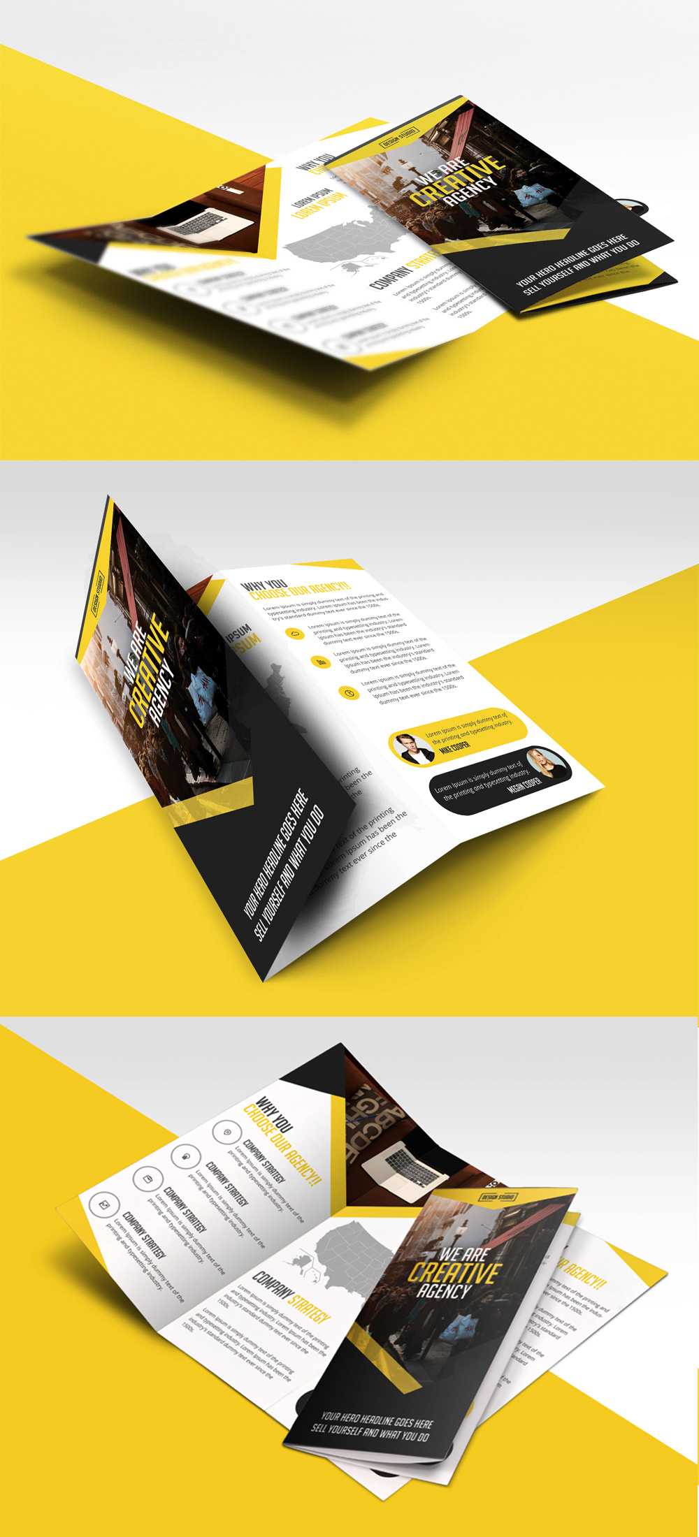 Multipurpose Trifold Business Brochure Free Psd Template Regarding Free Tri Fold Business Brochure Templates