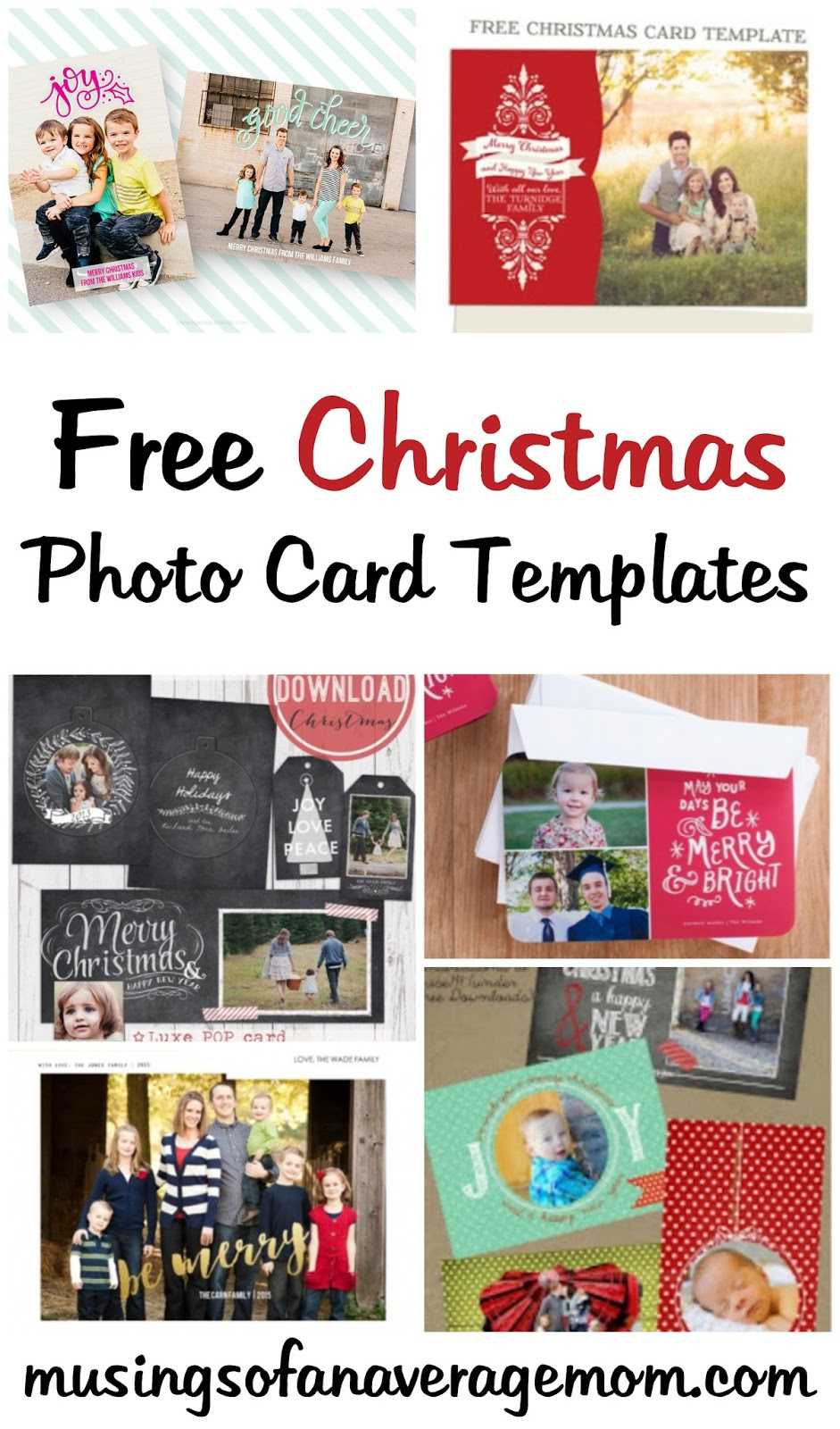 Musings Of An Average Mom: Free Photo Christmas Card Templates Regarding Free Christmas Card Templates For Photographers
