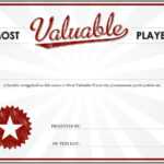 Mvp Certificate Blank Template – Imgflip Pertaining To Player Of The Day Certificate Template