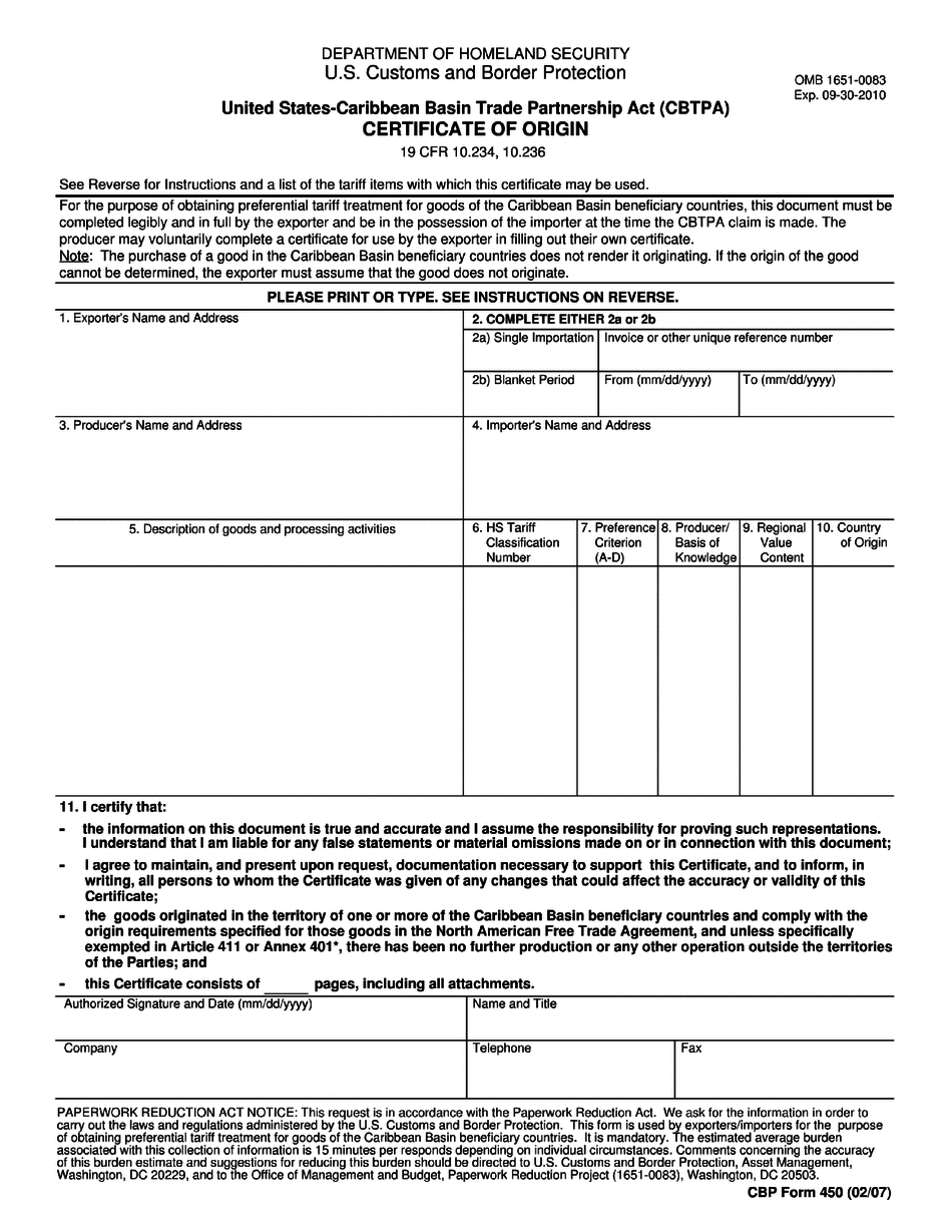 Nafta 2019 Form – Fill Online, Printable, Fillable Blank In Nafta Certificate Template