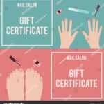 Nail Salon Gift Certificate Gift Certificate Stock Vector Inside Nail Gift Certificate Template Free