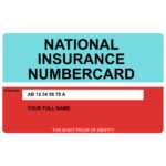 National Insurance Number Card – Printed On Hard Plastic With Social Security Card Template Free