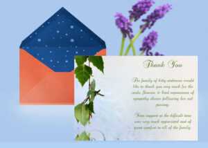 Natural Thank You Card Template with Sympathy Thank You Card Template
