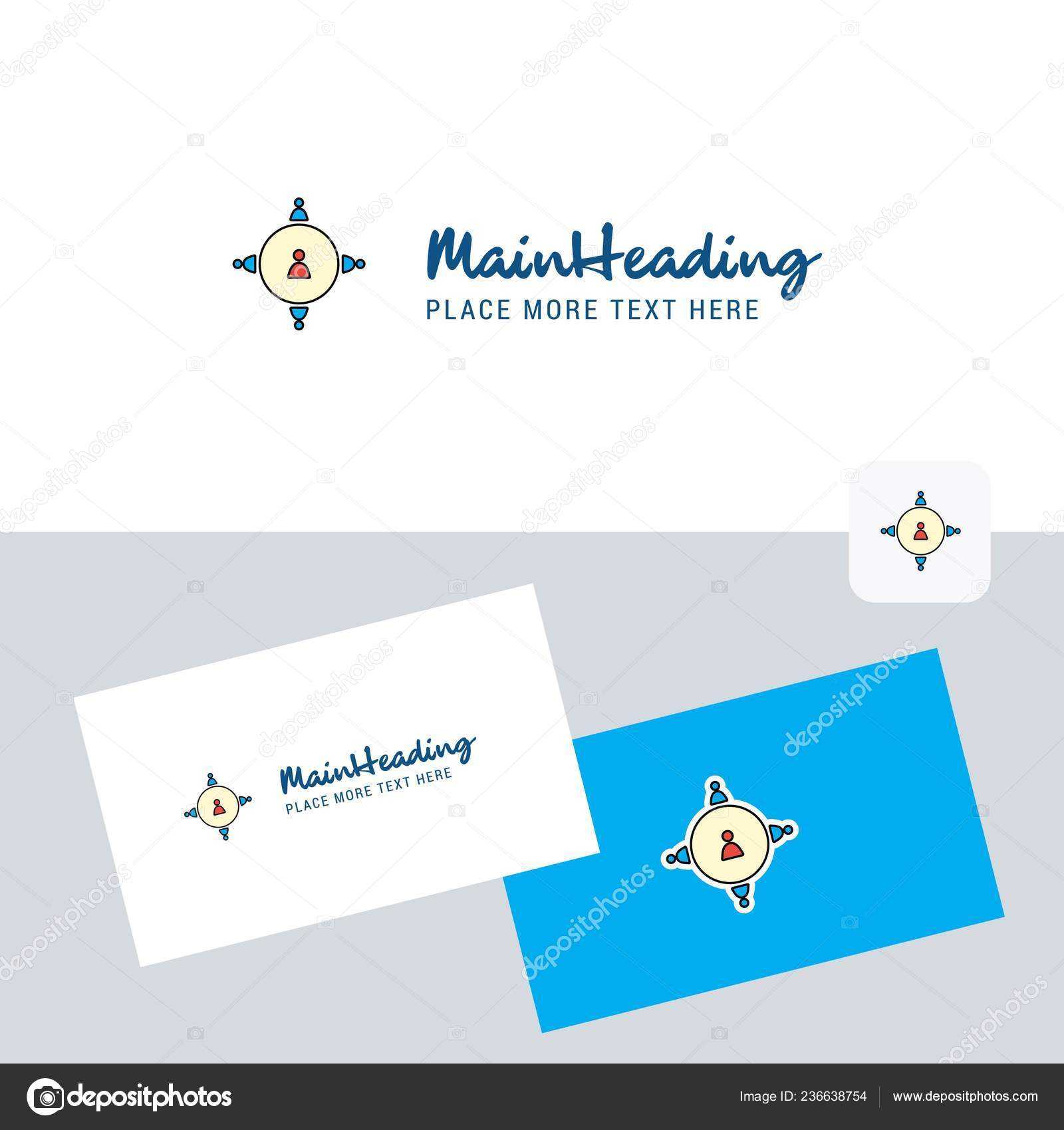 Networking Vector Logotype Business Card Template Elegant With Networking Card Template