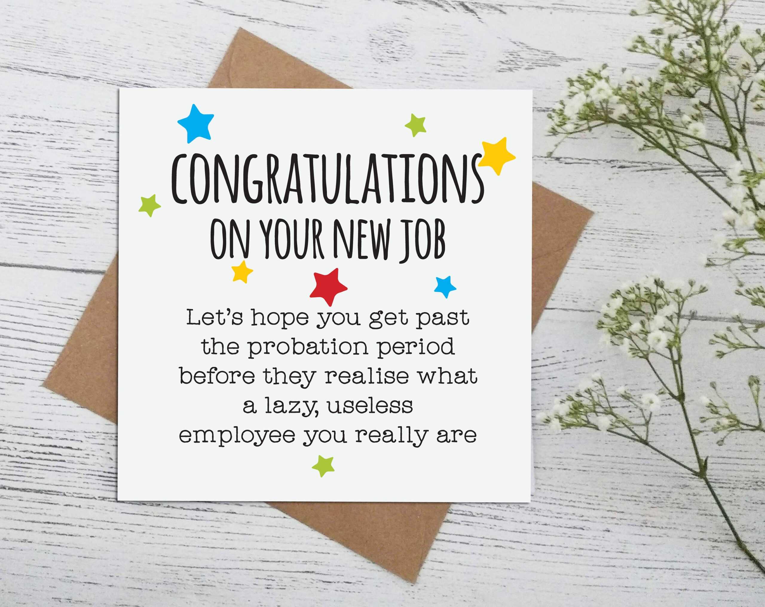 New Job Greeting Card ~ Sorry You're Your Leaving, Good Luck, Lazy Useless  Employee, Goodbye Cards, Bye, Gift Idea, Rude, Naughty, Funny G6 Within Sorry You Re Leaving Card Template