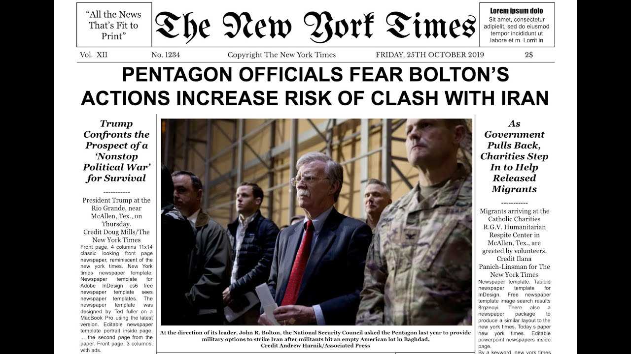 New York Times Newspaper Template Google Docs Throughout Newspaper Template For Powerpoint