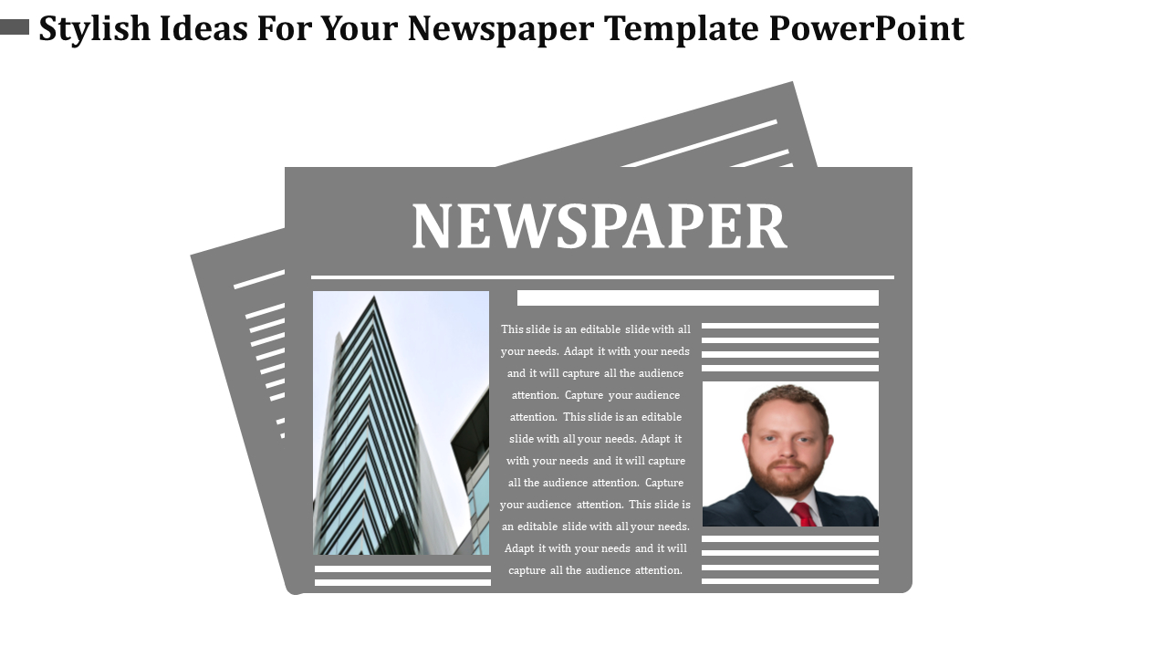 Newspaper Template Powerpoint Pertaining To Newspaper Template For Powerpoint