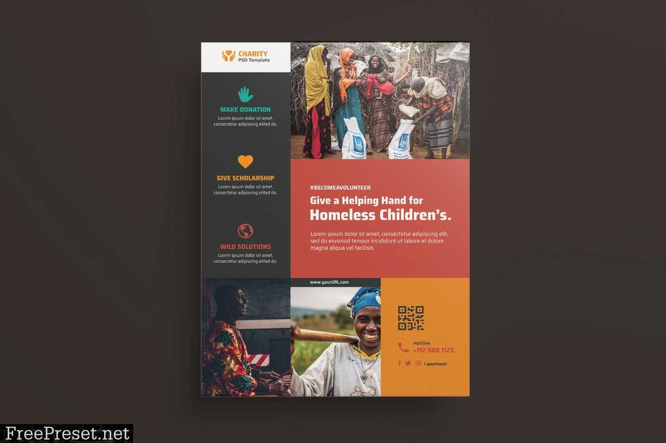 Ngo, Charity,fundraising Flyer Cfjeshx Intended For Ngo Brochure Templates