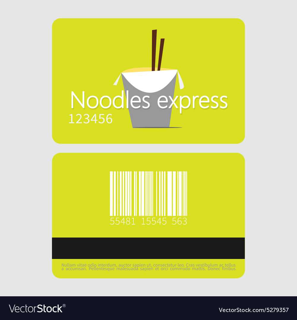 Noodles Restaurant Template Loyalty Card Design For Loyalty Card Design Template