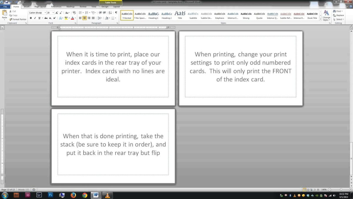 Microsoft Word Index Card Template Best Business Templates