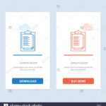 Notepad, Report Card, Result, Presentation Blue And Red In Result Card Template