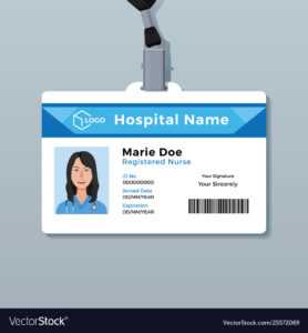 Nurse Id Card Medical Identity Badge Template with regard to Hospital Id Card Template