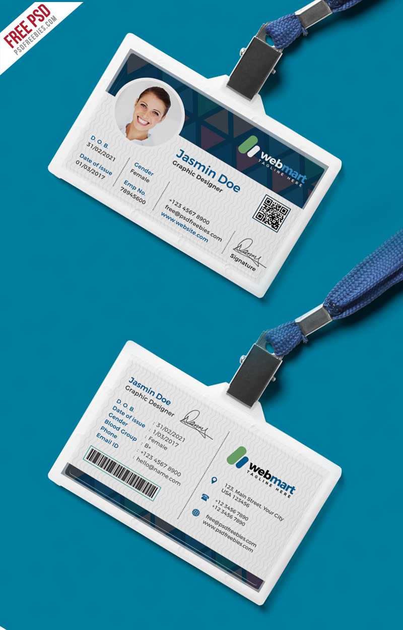 Office Id Card Design Psd | Psdfreebies Intended For Id Card Design Template Psd Free Download