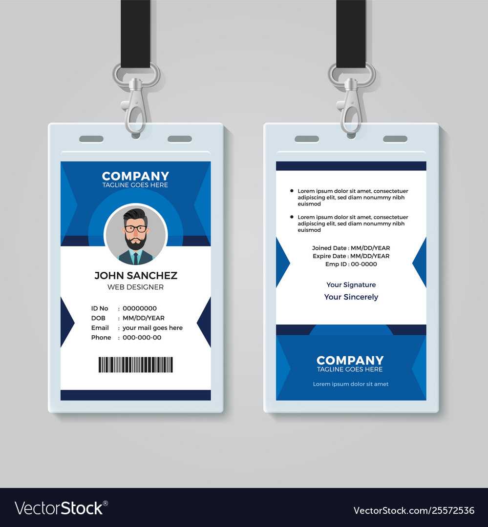 Office Identity Card Template Inside Personal Identification Card Template