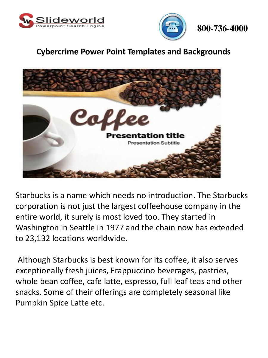 Online Starbucks Powerpoint Template And Presentation With Regard To Starbucks Powerpoint Template