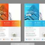 Orange And Blue Modern And Clean Business Flyer Templates Pertaining To Cleaning Brochure Templates Free