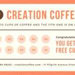 Orange Brown Coffee Shop Loyalty Card – Templatescanva Pertaining To Loyalty Card Design Template