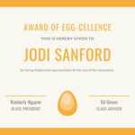 Orange Egg Funny Certificate – Templatescanva Throughout Funny Certificate Templates