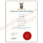 Original Match Diploma From Australian University Inside Masters Degree Certificate Template