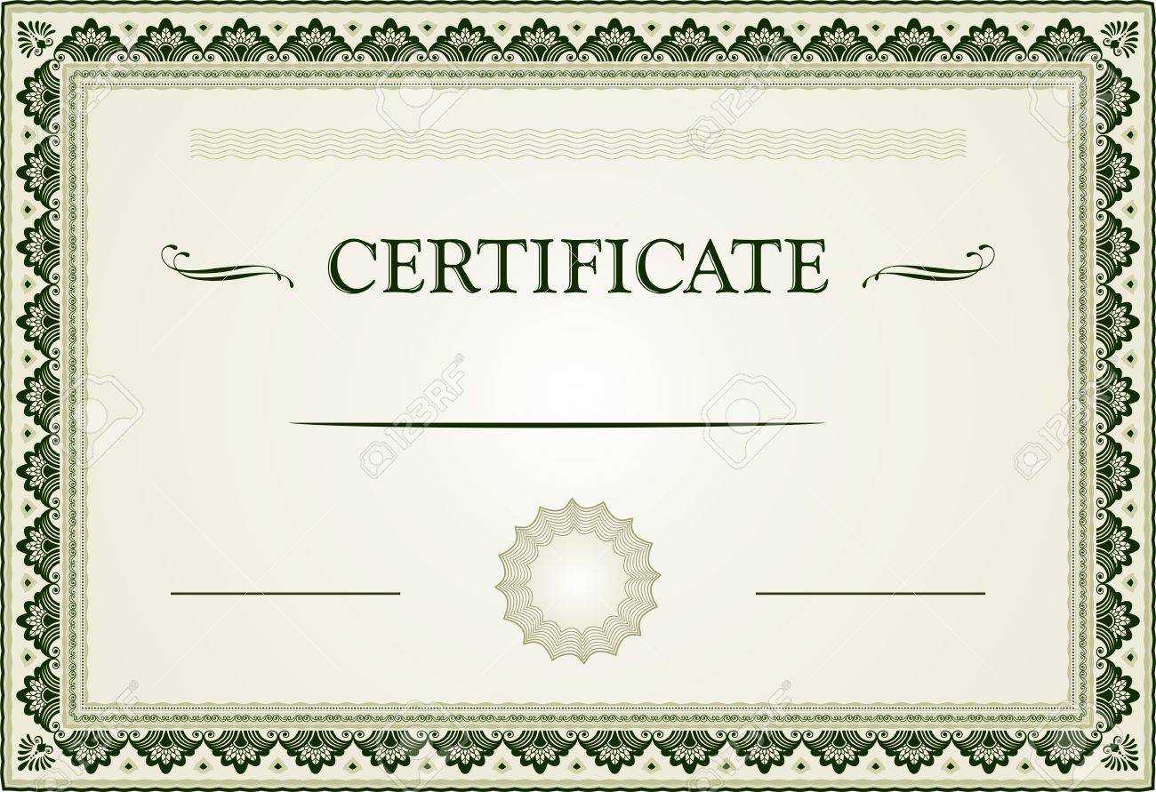 Ornamental Certificate Border And Template Throughout Free Printable Certificate Border Templates