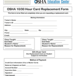 Osha 30 Card Template - Fill Online, Printable, Fillable with Osha 10 Card Template