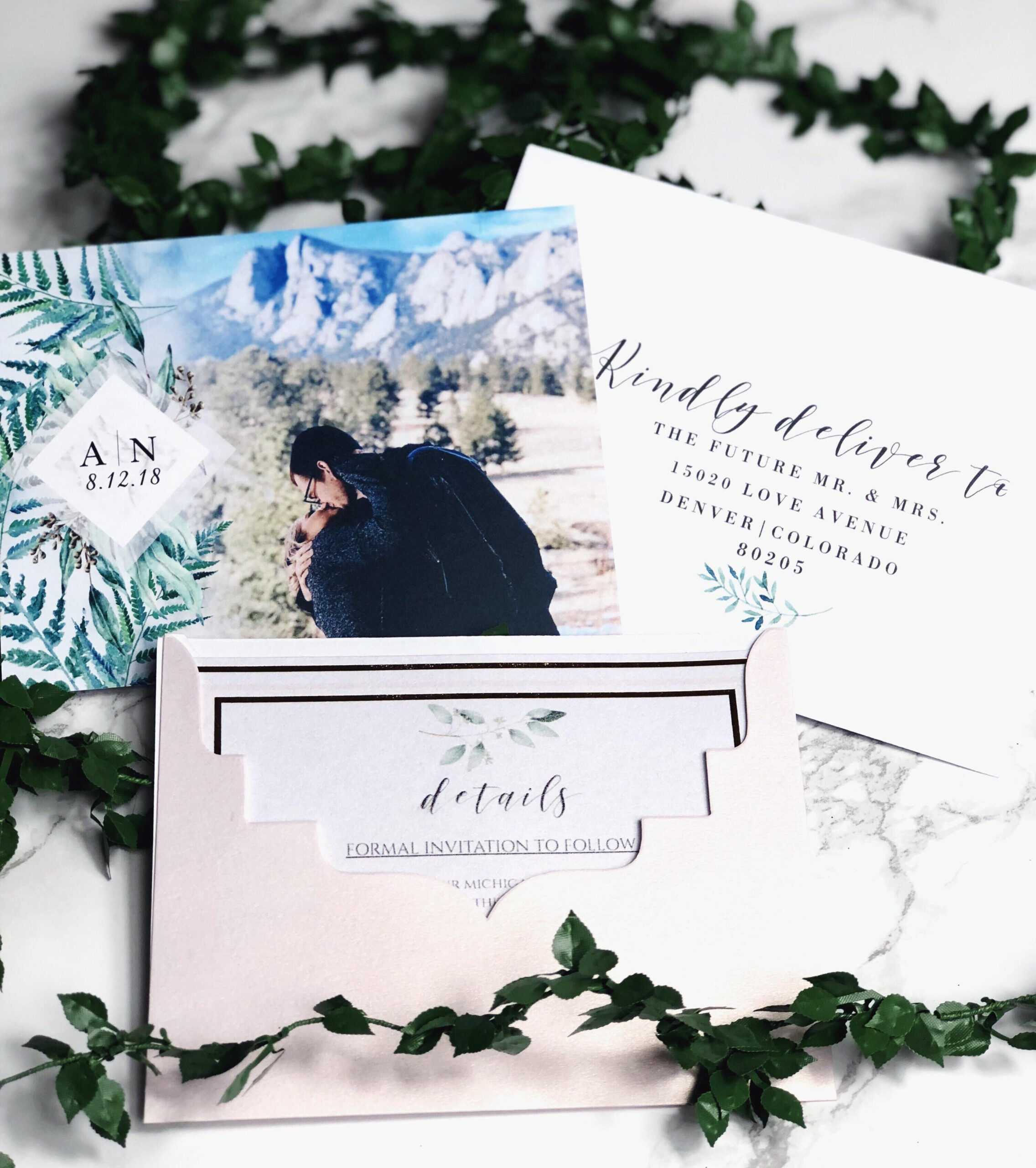 Our Save The Dates! Photo From Vistaprint, Envelope With Regard To Michaels Place Card Template