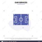 Our Services Field, Football, Game, Pitch, Soccer Solid In Football Referee Game Card Template