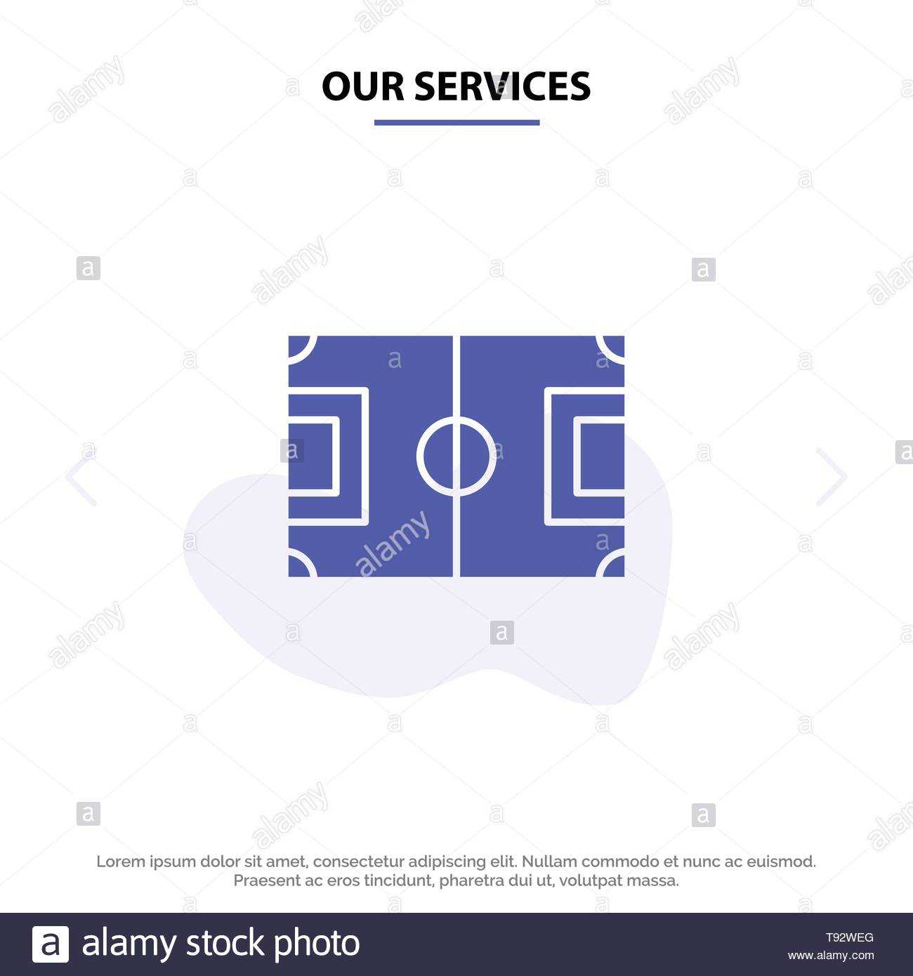 Our Services Field, Football, Game, Pitch, Soccer Solid In Football Referee Game Card Template