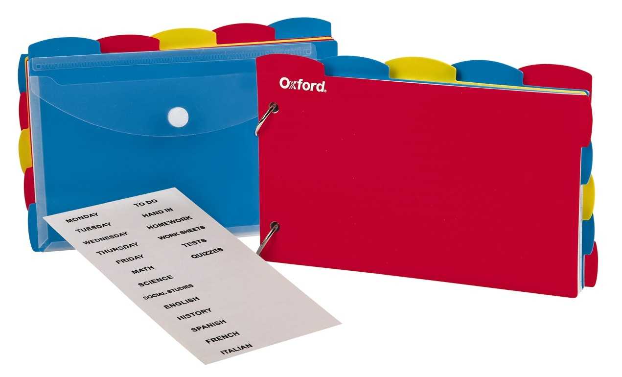 Oxford Just Flip It Note Card Organizer, 4"x 6", Assorted, 12 Pk/ct Within 4X6 Note Card Template