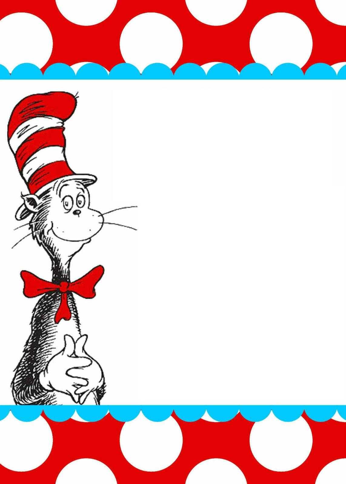 Pages Coloring ~ Dr Seuss Printables Remarkable Photo Intended For Dr Seuss Birthday Card Template