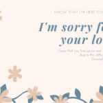 Pale Pink Blue Flowers Quote Sympathy Card - Templatescanva throughout Sorry For Your Loss Card Template