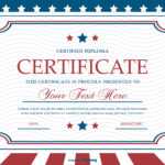Patriotic Style Certificate Template – Download Free Vectors Regarding Classroom Certificates Templates