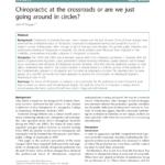 Pdf) Chiropractic At The Crossroads Or Are We Just Going In Chiropractic Travel Card Template