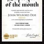 Performer Of The Month Certificate – Template In Star Performer Certificate Templates