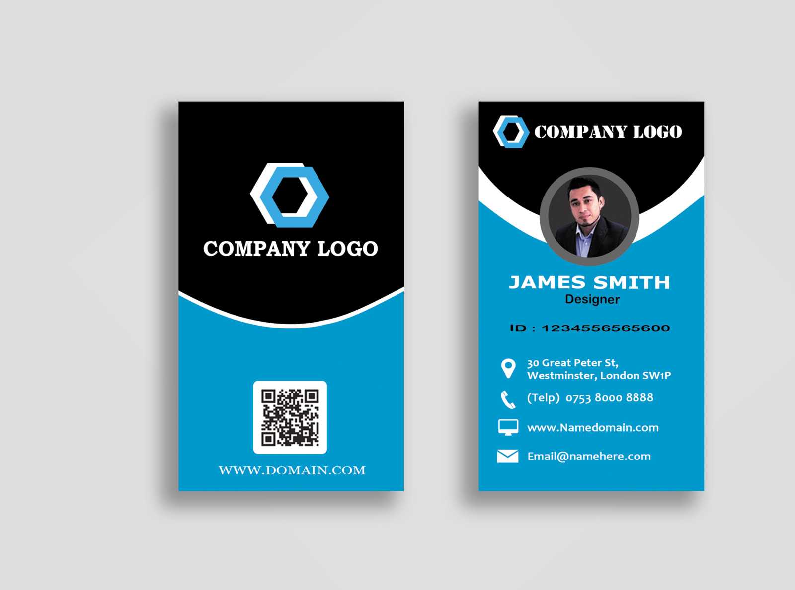 Personal Business Cards Templatepolah Design On Dribbble Within Personal Identification Card Template