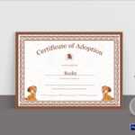 Pet Adoption Certificate Template Throughout Pet Adoption Certificate Template