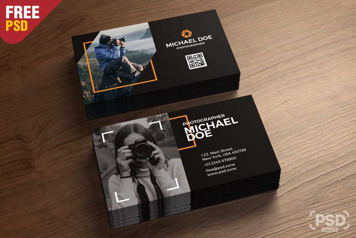 Photography Business Cards Template Psd – Psd Zone Intended For Photographer Id Card Template