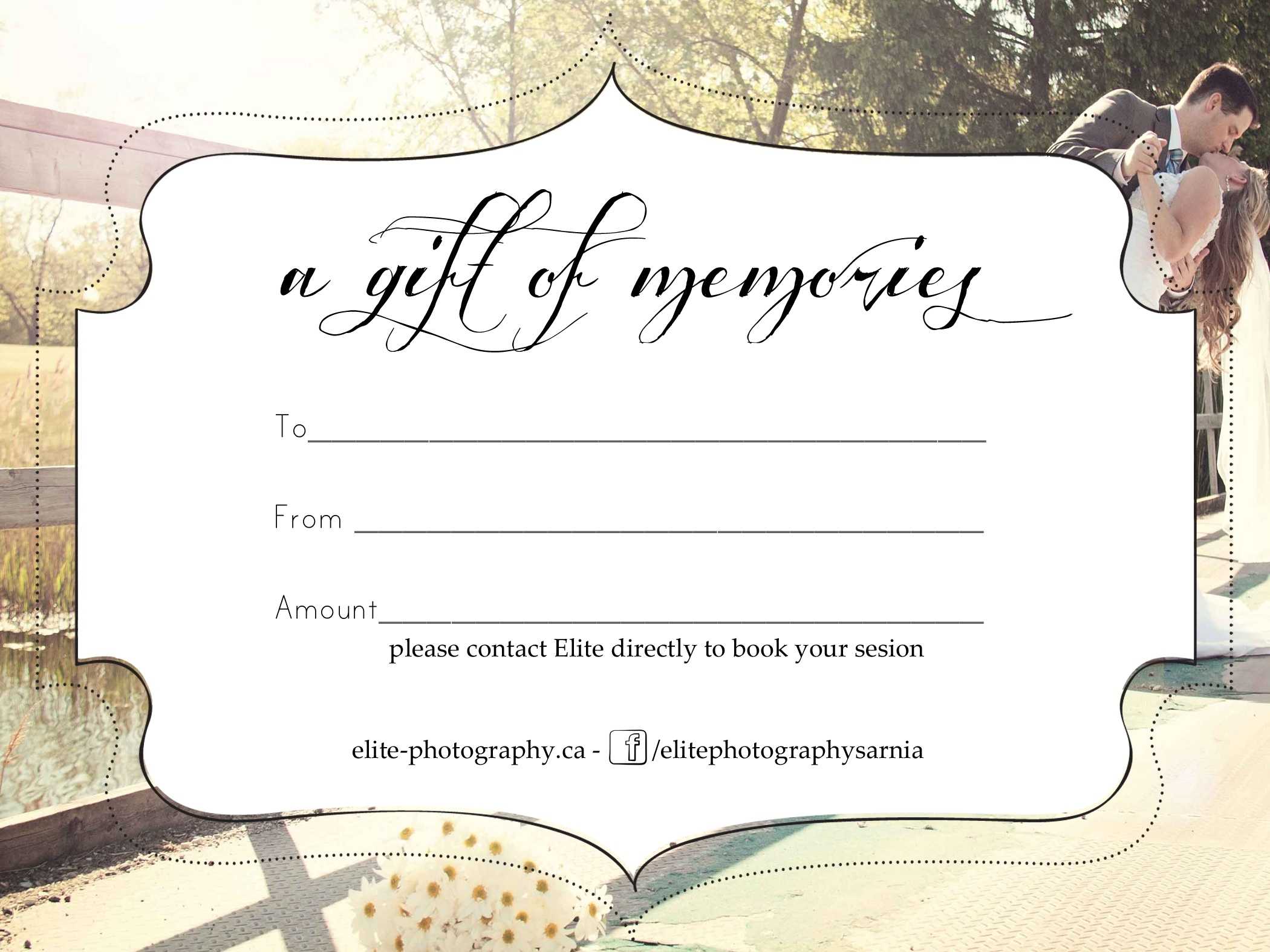 Photography Gift Certificate Template Free Gift Certificate Intended For Free Photography Gift Certificate Template