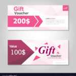 Pink And Gold Gift Voucher Template Layout Design Throughout Pink Gift Certificate Template
