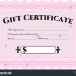 Pink Gift Certificate Template Stock Vector (Royalty Free In Pink Gift Certificate Template