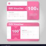 Pink Gift Voucher Template Layout Design Set Intended For Pink Gift Certificate Template