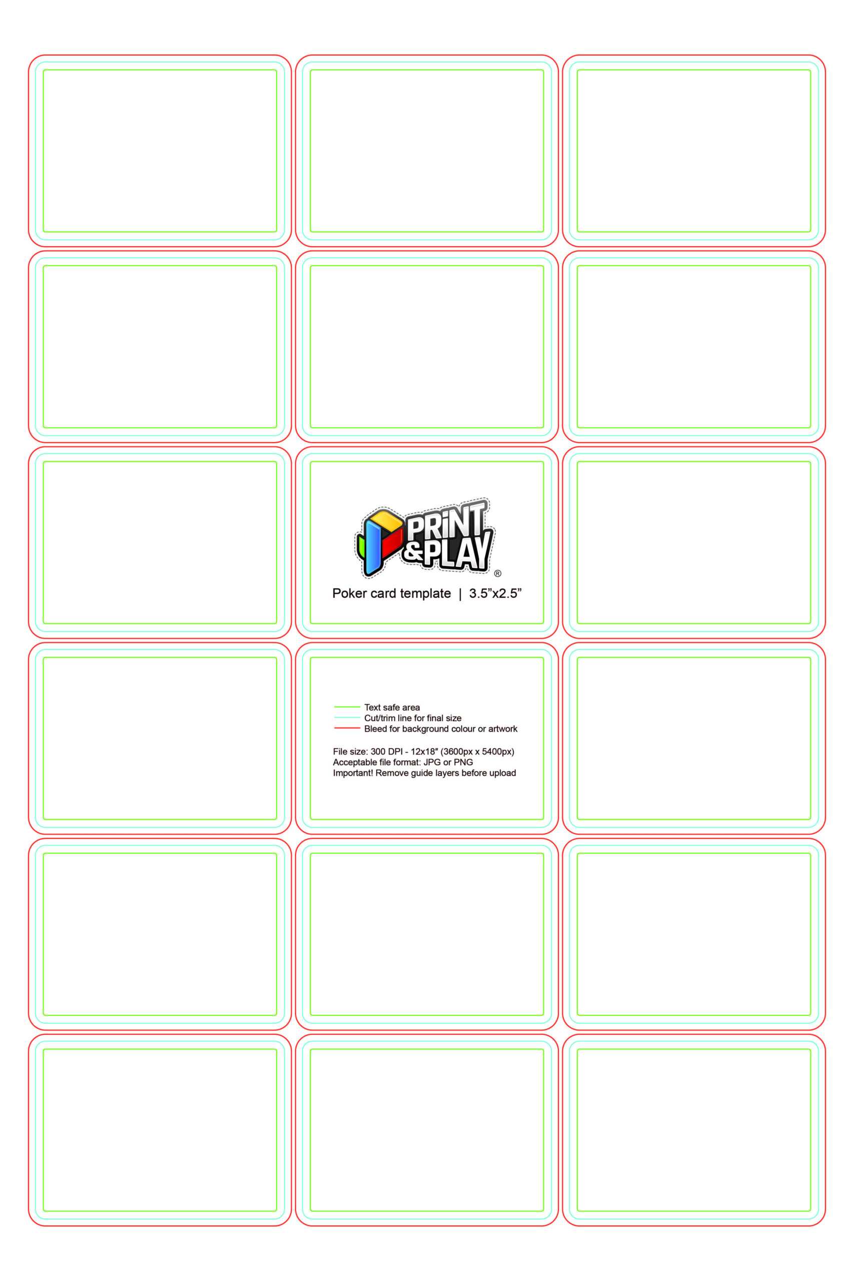 Playing Cards : Formatting & Templates – Print & Play Pertaining To Baseball Card Template Word