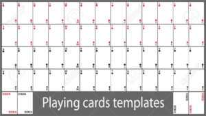 Playing Cards Template Set inside Deck Of Cards Template