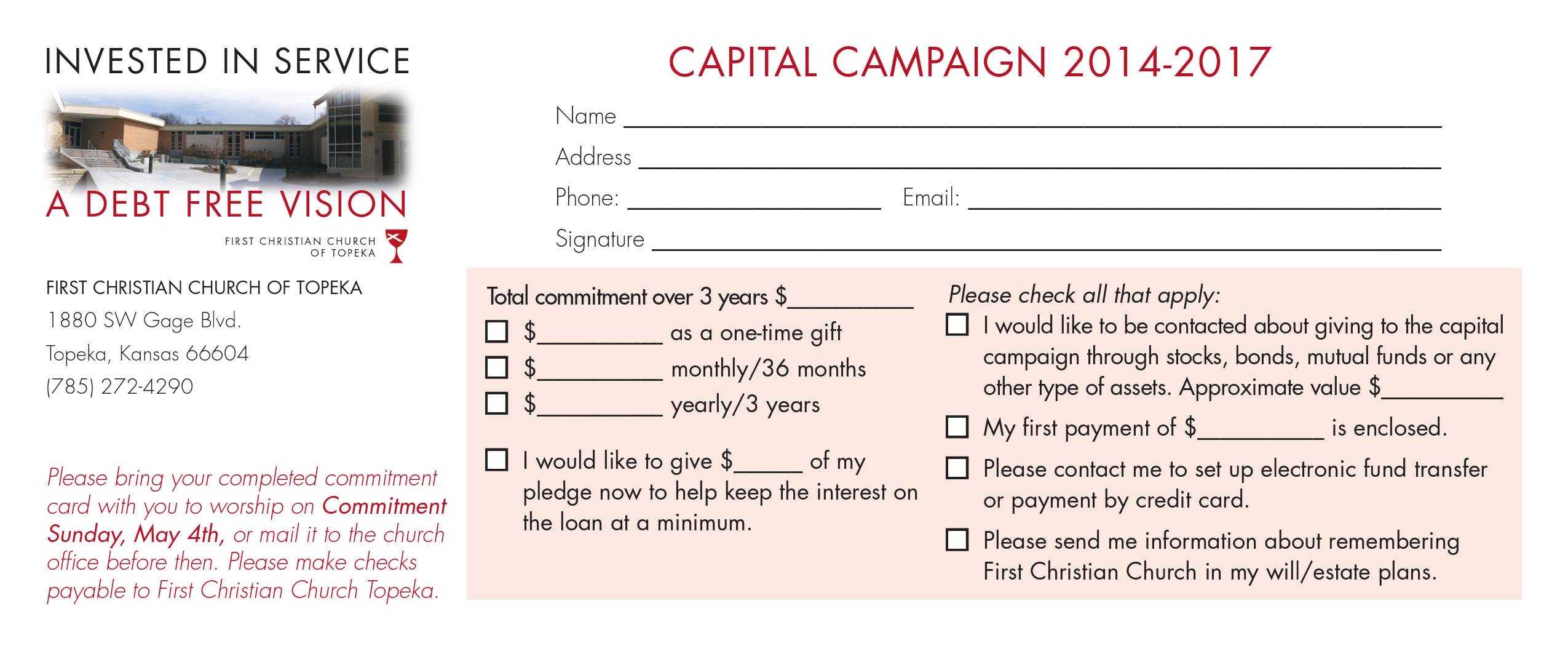Pledge Card Sample – Fokur.blocorganization Within Fundraising Pledge Card Template