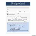 Pledge Card Template Printable – Printabler Throughout Free Pledge Card Template