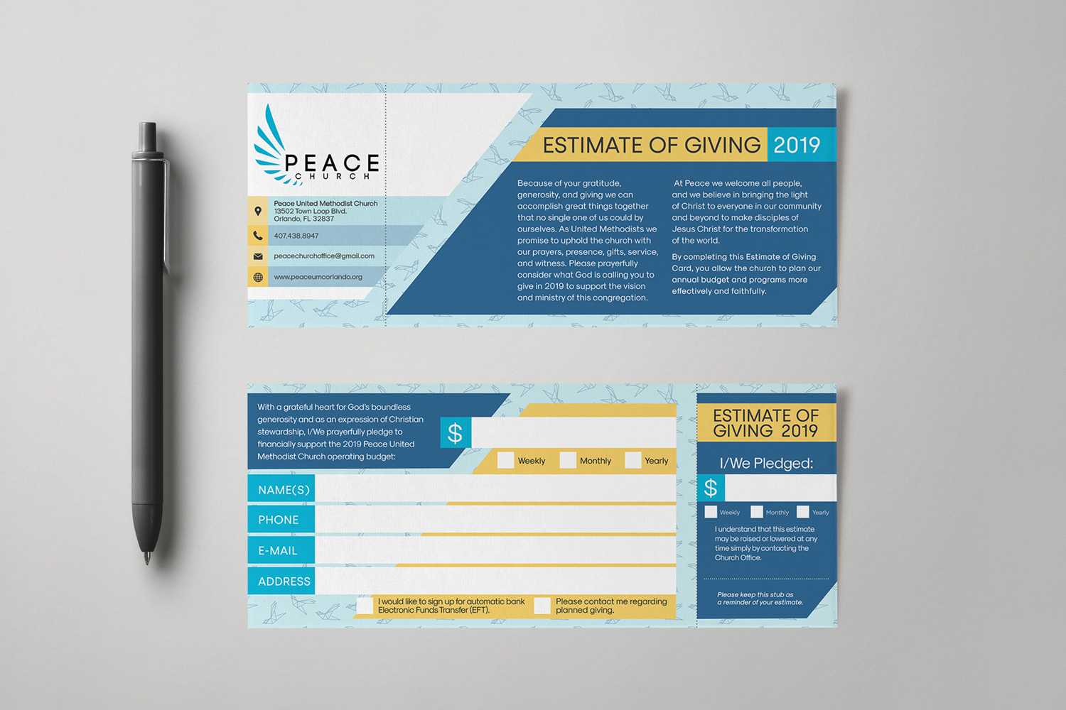 Pledge Cards & Commitment Cards | Church Campaign Design In Pledge Card Template For Church