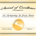 Png Certificates Award Transparent Certificates Award Regarding Certificate Of Excellence Template Free Download